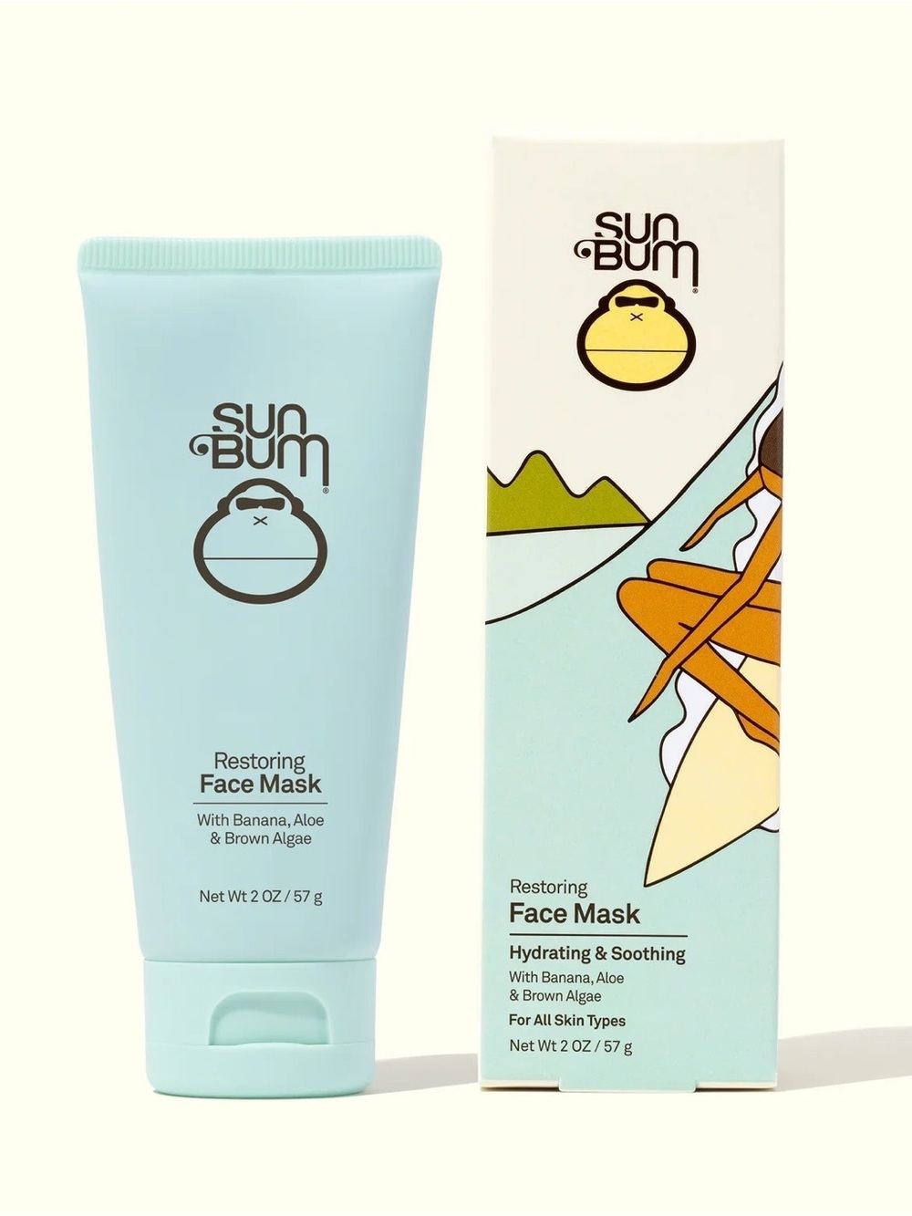 Sun Bum | Restoring Face Mask | New in Box | 2 Fl Oz | Cruelty Free | Full Size
